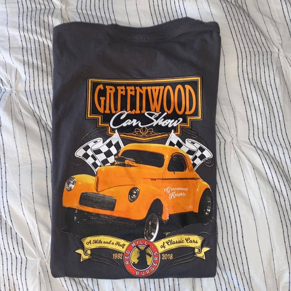 Vintage greenwood car show t shirt